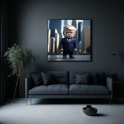 Cute Little Donald Trump Figure - Premium Canvas Prints