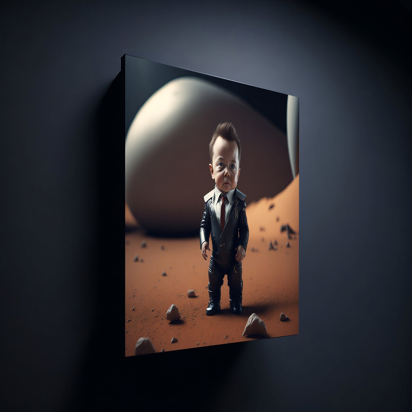 Cute Little Elon Musk Figure - Premium Canvas Prints