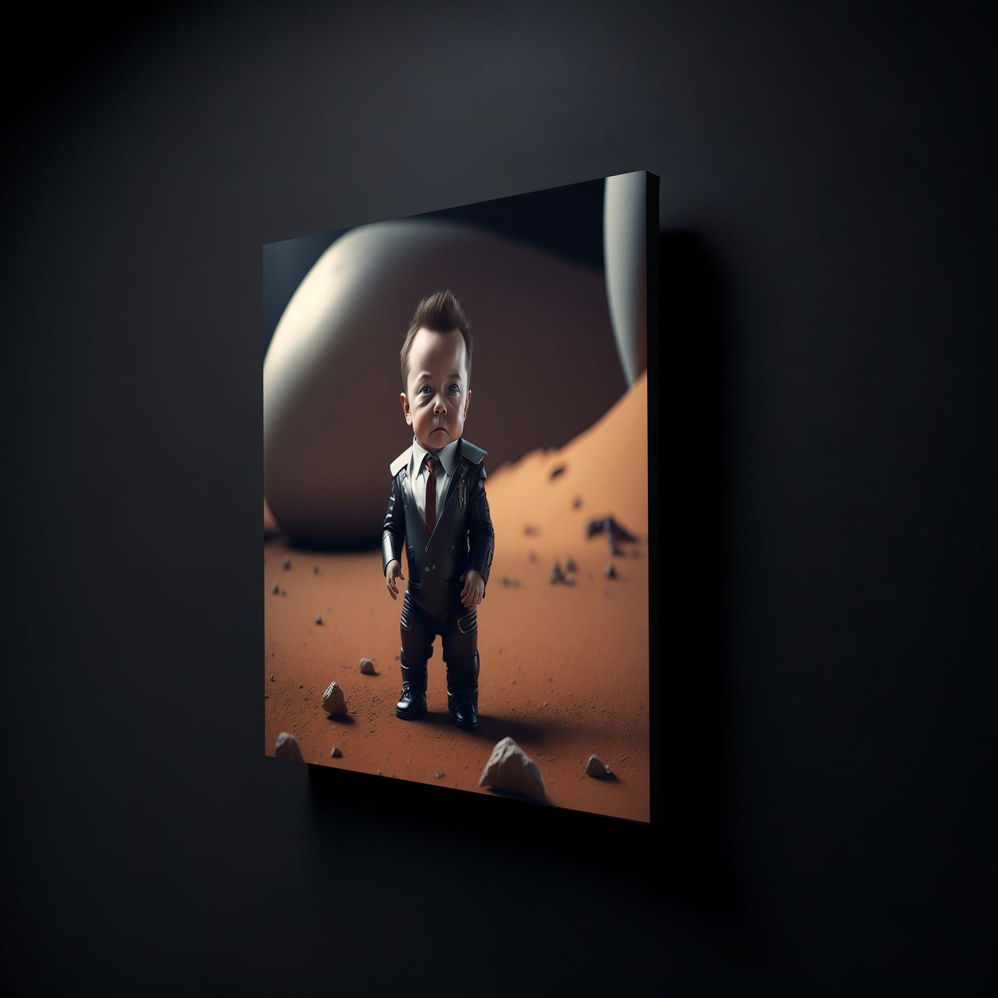Cute Little Elon Musk Figure - Premium Canvas Prints